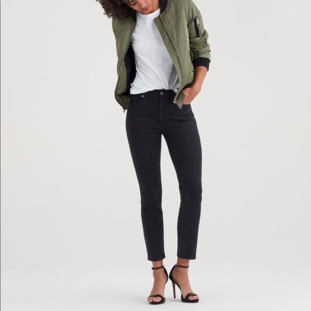 7 For All Mankind Slim Straight Crop Jean